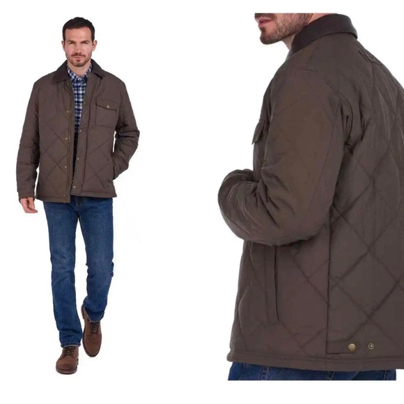 Barbour Jackets & Coats Barbour Evenwood Quilted Jacket Leather